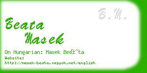 beata masek business card